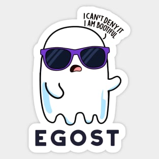 Egost Cute Halloween Ego Ghost Pun Sticker